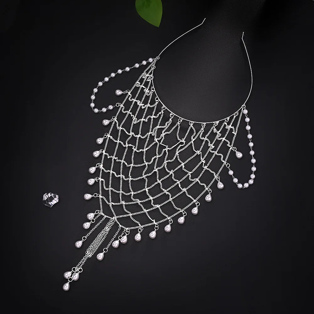 metal mesh headband retro court style pearl pendant elegant ball headgear accessory fashion hand made hair accessory jewelry