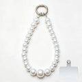 White Pearl Beaded Phone Crossbody Strap Fashion Hands-Free Shoulder Phone Long Lanyard for Women Universal Cell Phone Chains