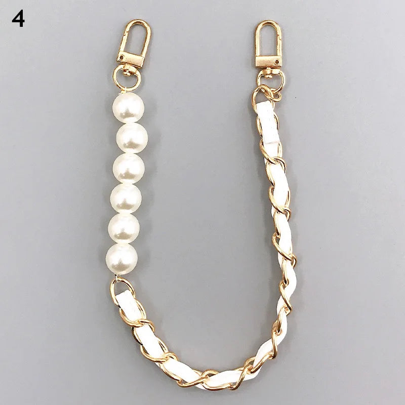 26cm Pearls Chain Strap For Handbag Fashion Accessories For Handbags Handles For Handbag Imitation Pearl Bag Chain Metal Chains