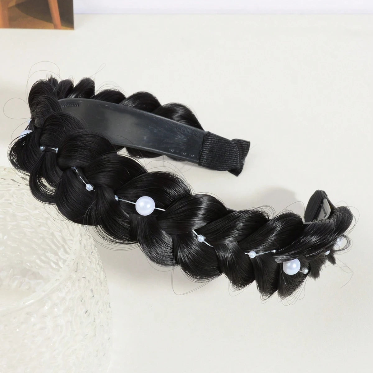 1pcs Stylish Anti slip Fishbone Braid Wig One piece Headband Women's Hair Accessories Suitable for Dress