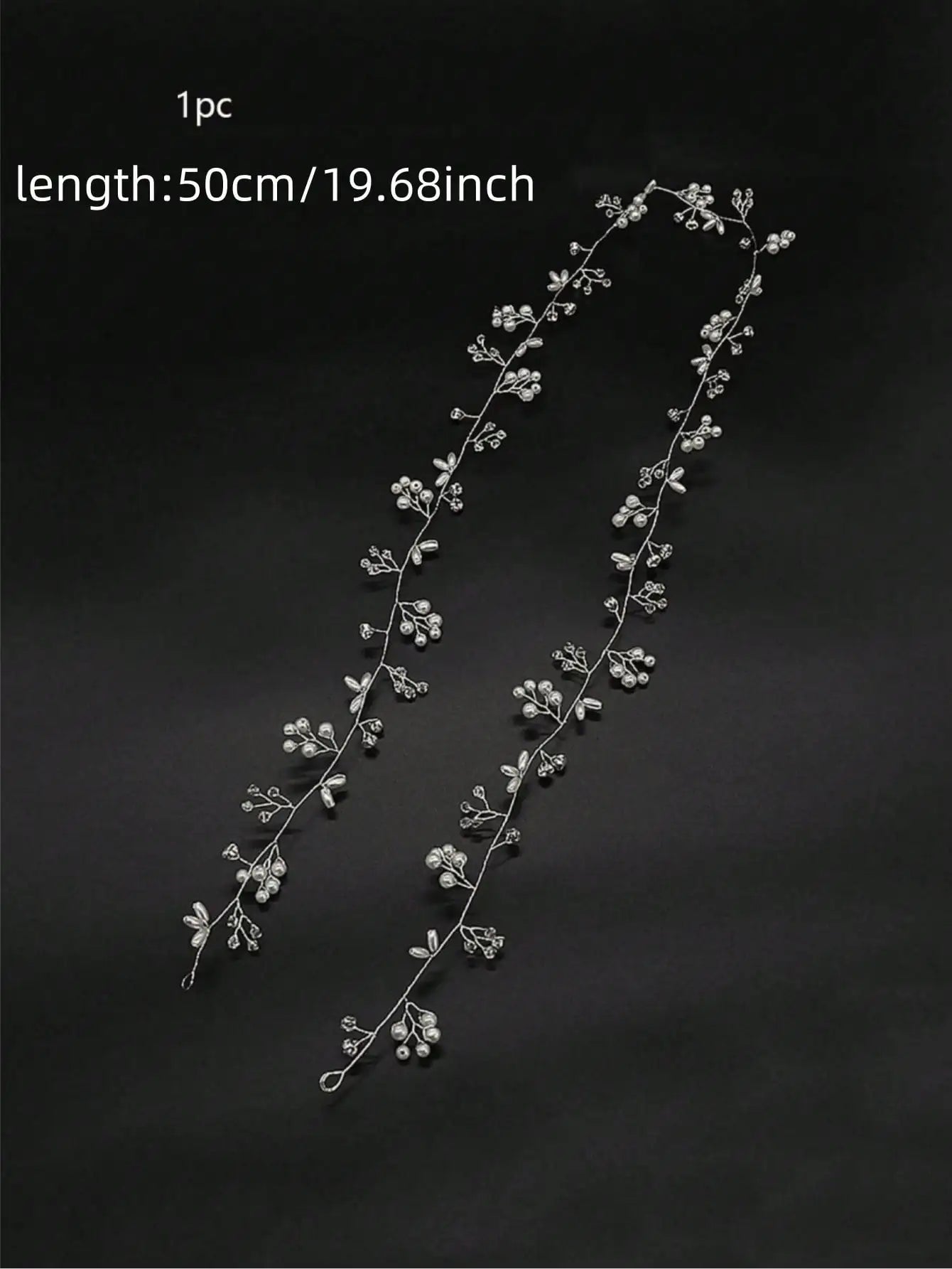 Bride Wedding Crystal Hair Accessories Pearl and Crystal Beads Bridal Headband Wedding Head Pieces Hair Jewelry