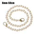 8/10mm Pearl Strap for Bags Handbag Handles DIY purse Replacement Long Beaded Chain for Shoulder Bag Straps Pearl Belt