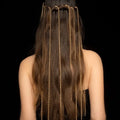 Elegant Wedding Hair Accessories Simple High Ponytail Tassel Sequin Hair Chain Back of Head Hair Clip for Brides Cross-Border