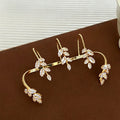 Summer Hot Sale Cubic Zirconia Leaf Bracelet Cuff for Women Luxury Full Zircon Palm Open Bangle Hand Accessories Daily Jewelry