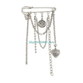 R53F Pants Shortener Pin Alloy Tassels Safety Pin Decorative Brooch For Clothing Jeans Bag Decoration Sewing Accessories