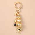 Aihua Cute Y2K Metal Shell Love Heart Key Chain Pearl Key Ring for Women Girl Handbag Pendants DIY Handmade Jewelry Accessories