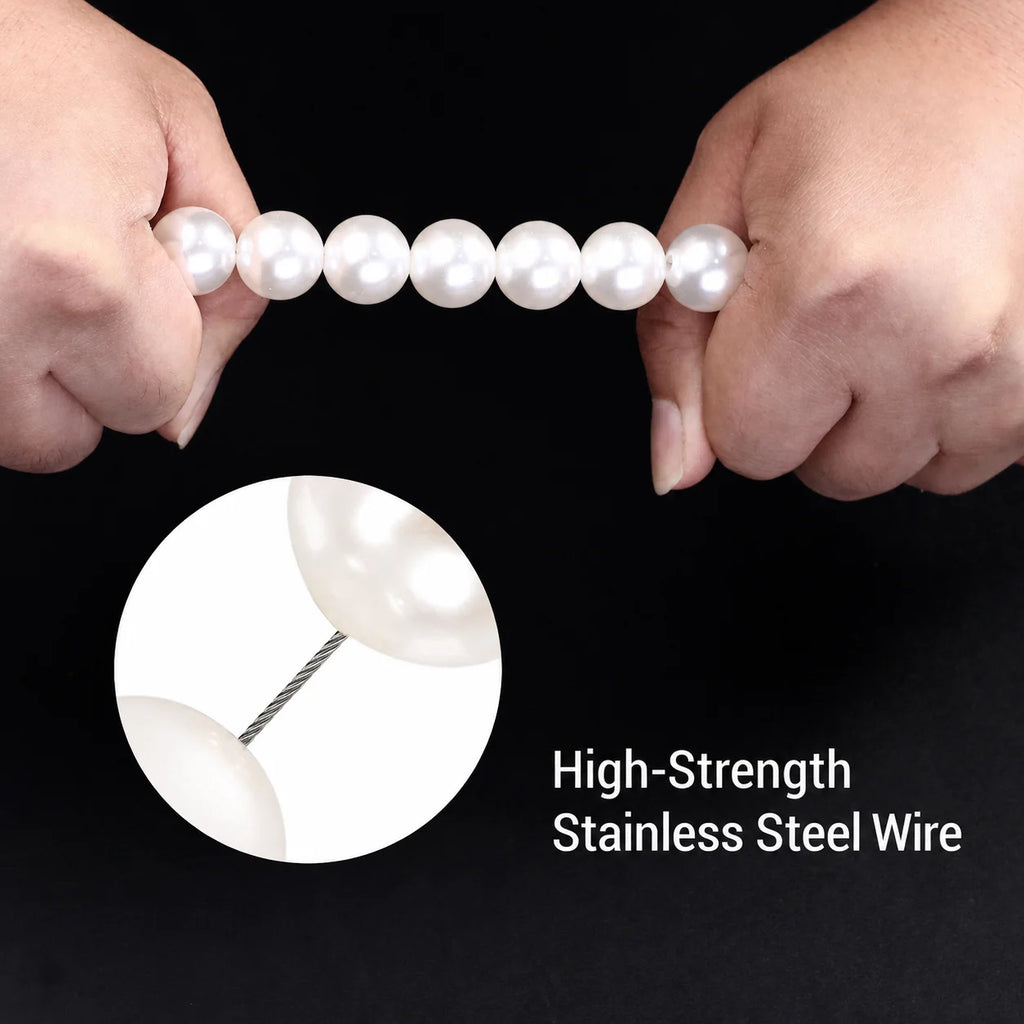 Imitation Pearl Bag Chain Replacement Shoulder Bags Chain Strap With Gold Clasp Women Handbag Clutch Chains Diy Bag Accessories