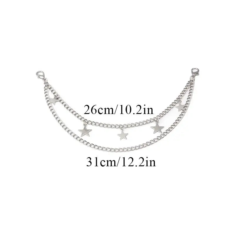 Y2K Pearl Bag Chain Strawberry Love Heart Bow Pendant Chain Strap For Bags Multi-layer Bag Chain Handbag DIY Handles Accessories