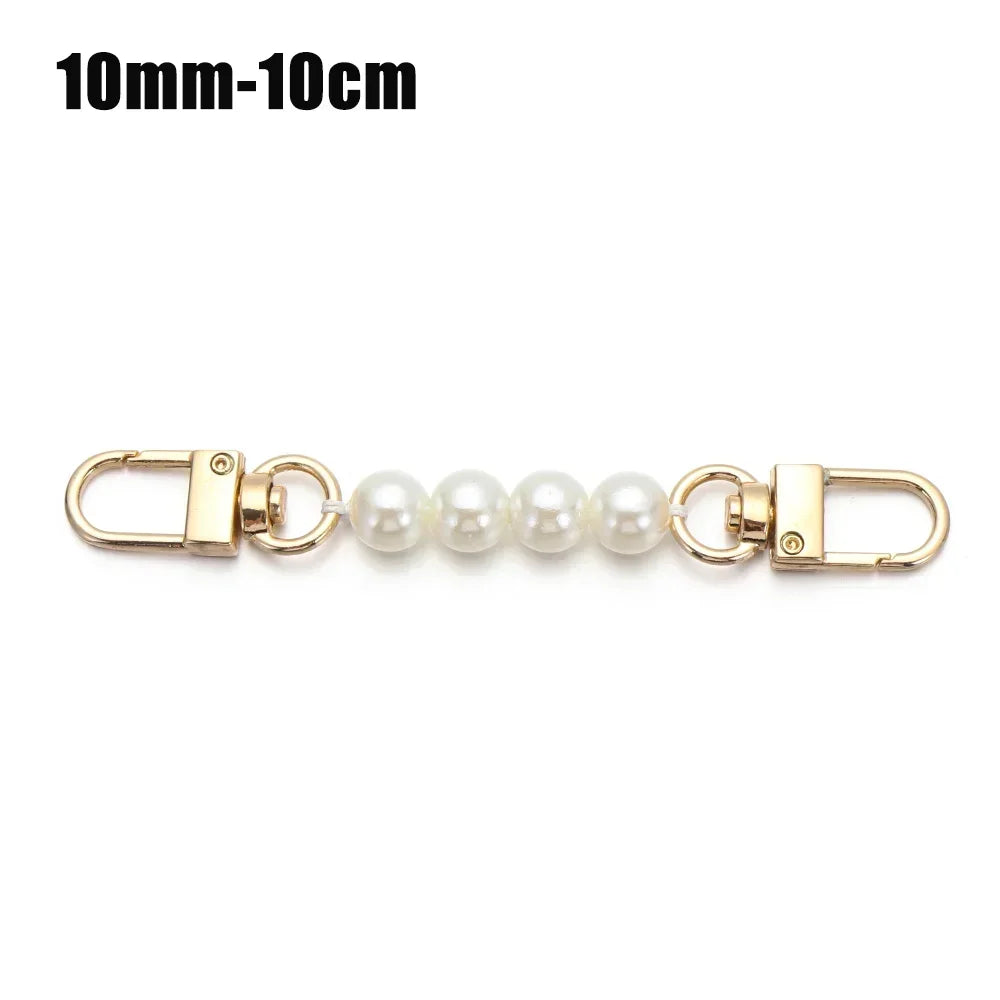 8/10mm Pearl Strap for Bags Handbag Handles DIY purse Replacement Long Beaded Chain for Shoulder Bag Straps Pearl Belt