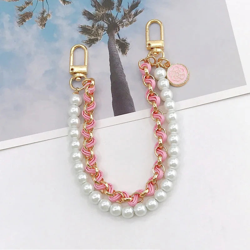 26cm Pearls Chain Strap For Handbag Fashion Accessories For Handbags Handles For Handbag Imitation Pearl Bag Chain Metal Chains