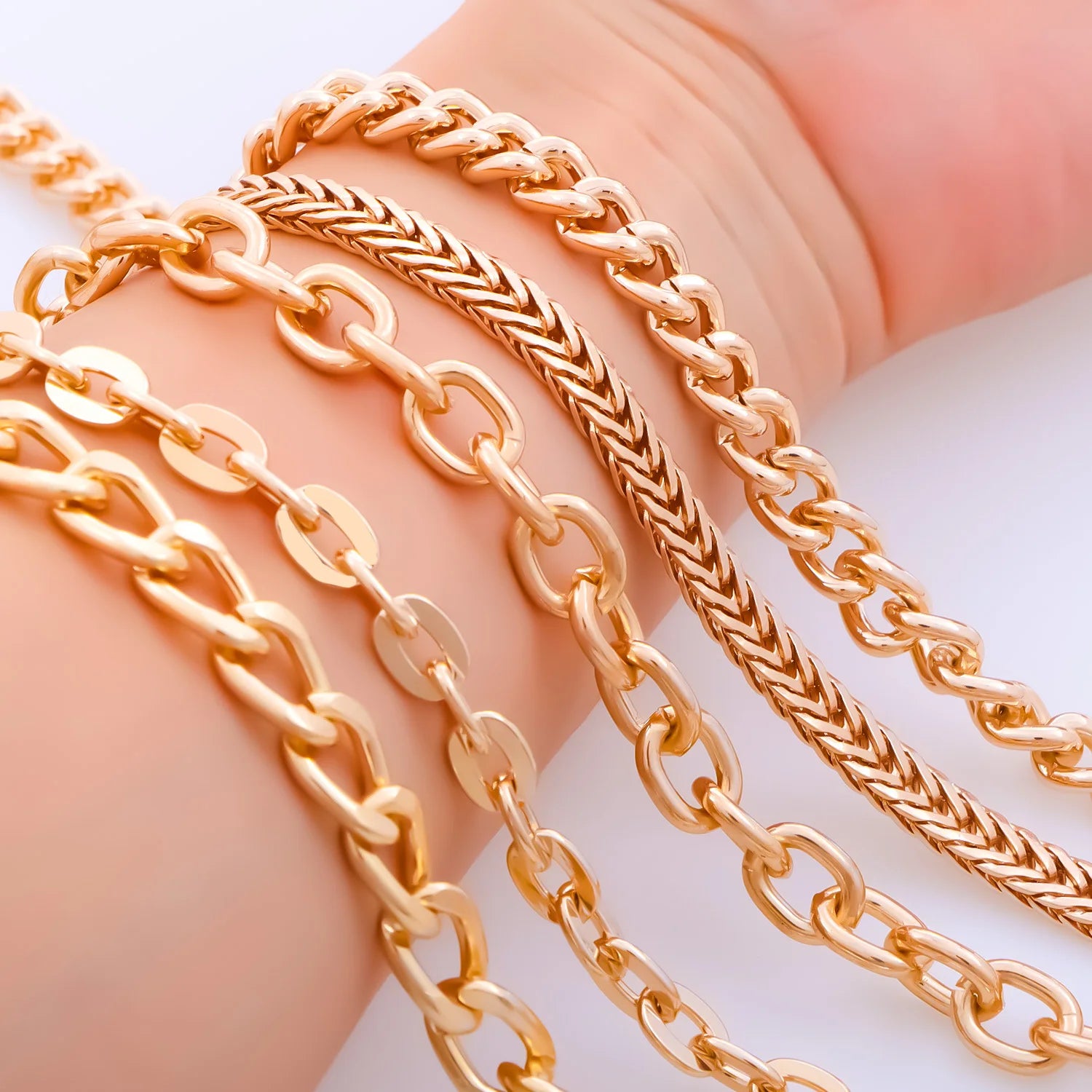 Purse Chain, Flat Bag Chain with Metal Buckles, Chain Purse Strap for DIY Purse, Wallet, Handbag, Shoulder Bag, Crossbody Bag
