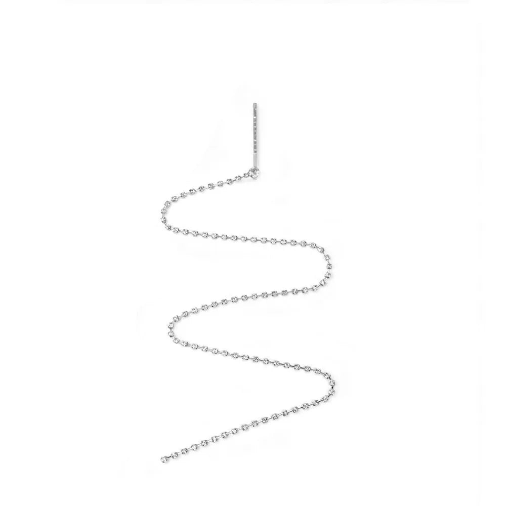 Elegant Wedding Hair Accessories Simple High Ponytail Tassel Sequin Hair Chain Back of Head Hair Clip for Brides Cross-Border